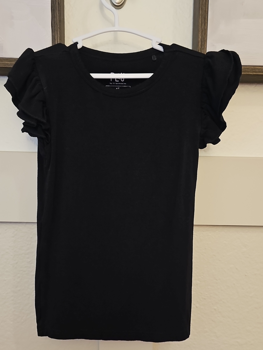 Little Sleepies Black Ruffle Sleeve Tee 4T